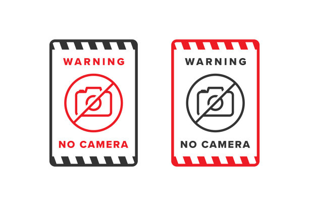 无摄像头，停止摄像头图标标志矢量图片下载