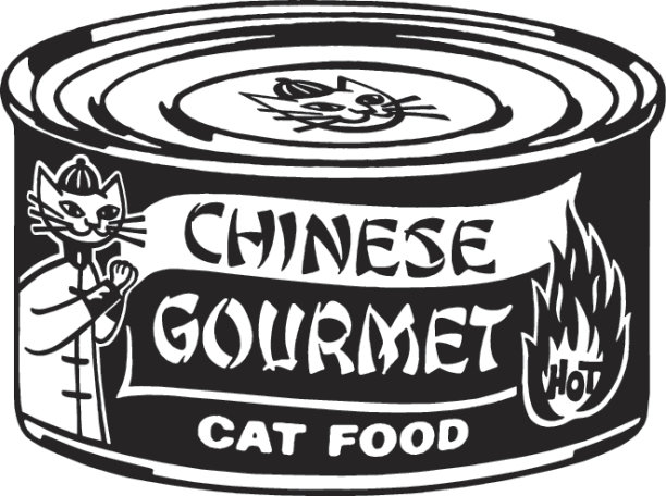 中国风味猫粮插画图片下载