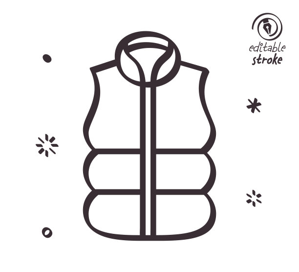 俏皮线条插图时装图片下载