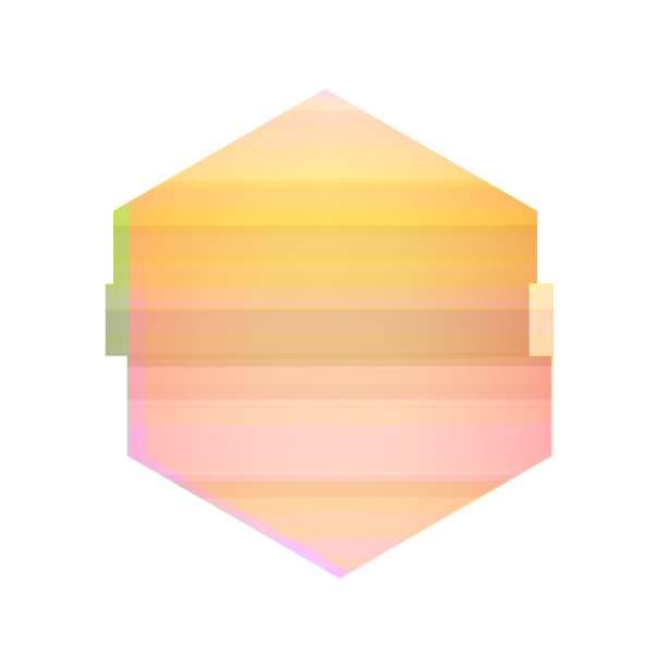 数字故障图形艺术扭曲粉黄色六边形背景图片下载