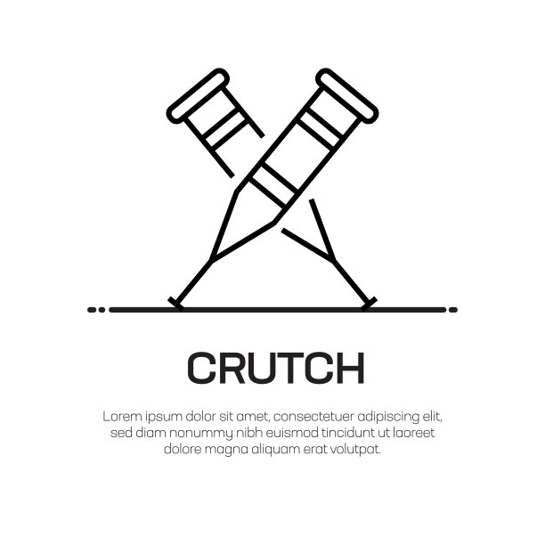 拐杖矢量线图标-简单的细线图标，优质的设计元素图片下载