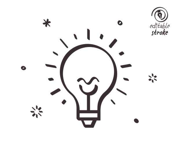 有趣的线条插图照明设置图片下载