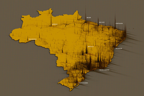 巴西人口密度图图片下载