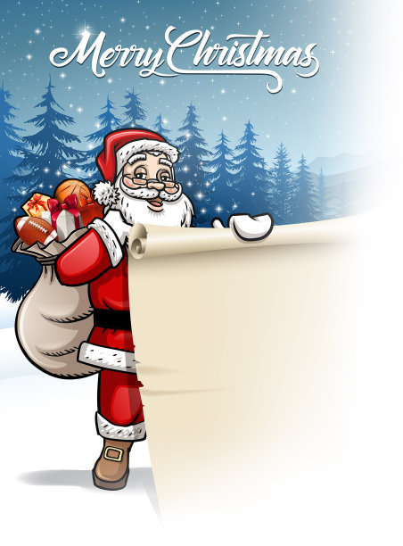 空白圣诞老人纸图片下载
