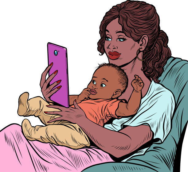 非洲母亲和儿童的家庭作业和母性图片下载