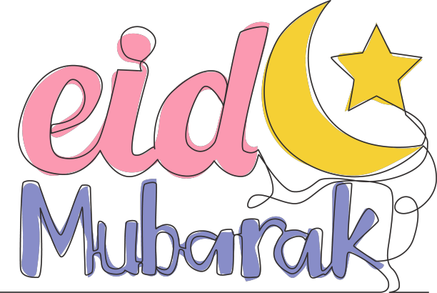 一张张连续的线条画出开斋节快乐图片下载