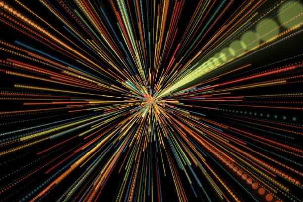 抽象彩色灯光轨迹星爆运动模糊背景图片下载