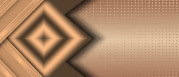 抽象青铜几何背景与框架，箭头和点。现代科技旗帜设计。图片下载