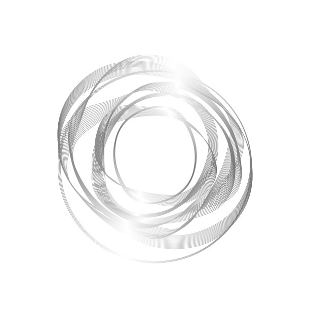 线条艺术，不规则的几组不规则闪亮的线圈围绕着复制空间图片下载