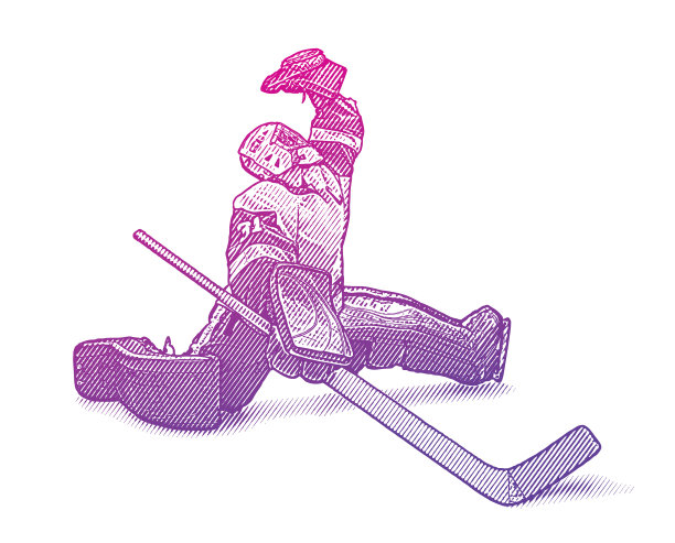 冰球守门员救球图片下载