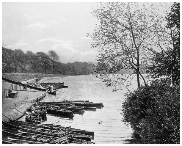 伦敦的古董照片:摄政公园图片下载