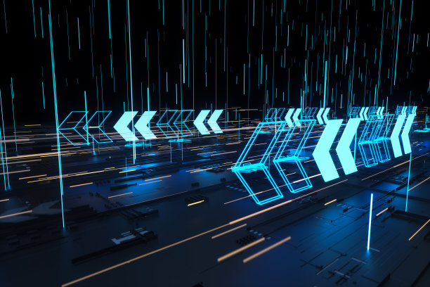 蓝色信息高速公路图片下载