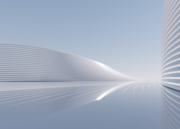 抽象的混凝土建筑背景。三维渲染图片下载