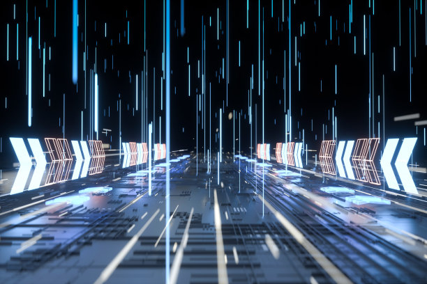 蓝色信息高速公路图片下载