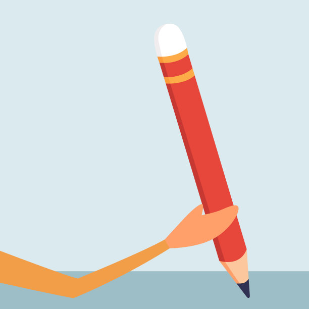 手拿铅笔图片下载