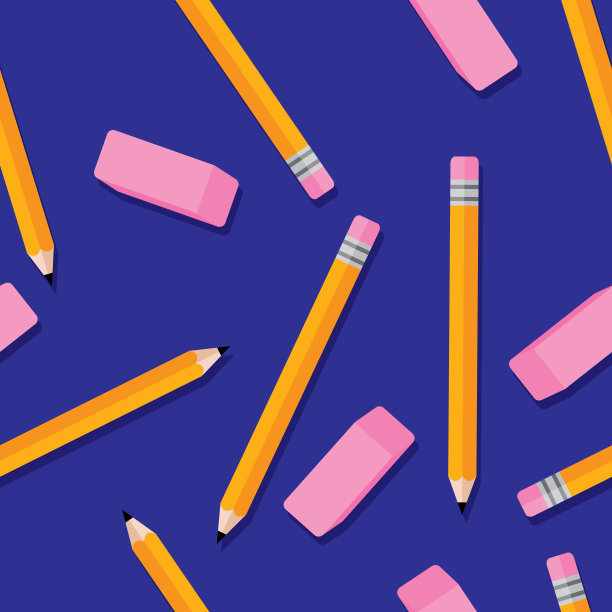 铅笔和橡皮图案图片下载