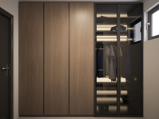 计算机生成的更衣室图像。建筑可视化。图片下载