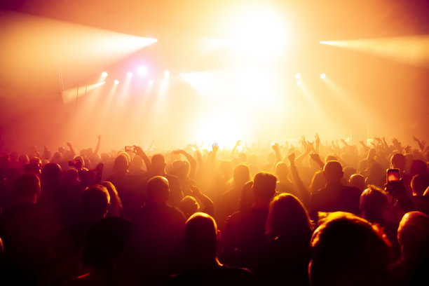 摇滚音乐会上的观众图片下载