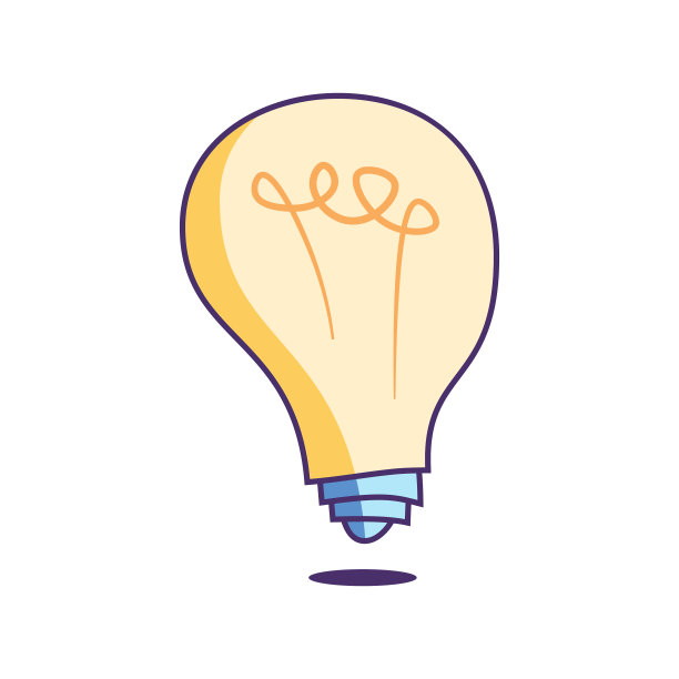 灯泡切割设计元素图片下载