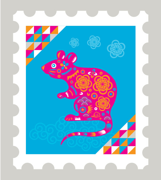 二〇二〇年农历新年(鼠年)邮票图片下载