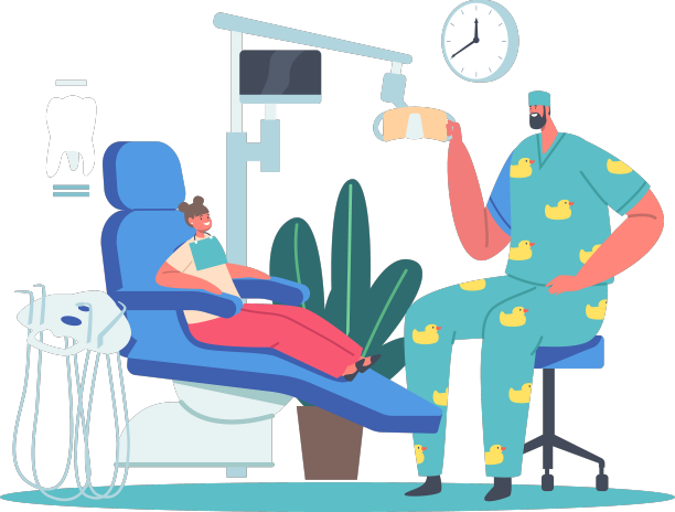 孩子在牙医诊所小女孩病人在图片下载