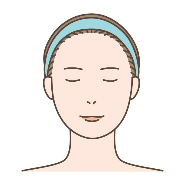 一个女人戴着发带的插图图片下载