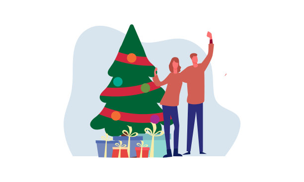 人们庆祝圣诞节图片下载