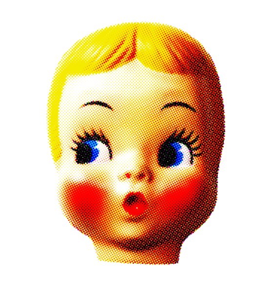 金发娃娃看向一边图片下载