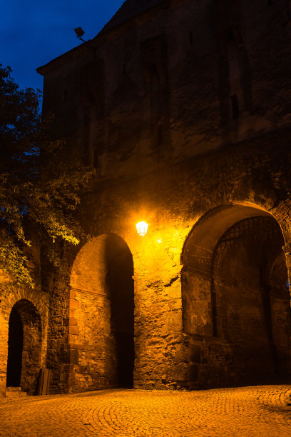 位于罗马尼亚特兰西瓦尼亚地区Sighișoara历史街区的裁缝塔图片下载