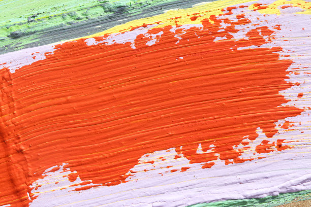 画布上的彩色油画笔触近距离。抽象艺术背景图片下载