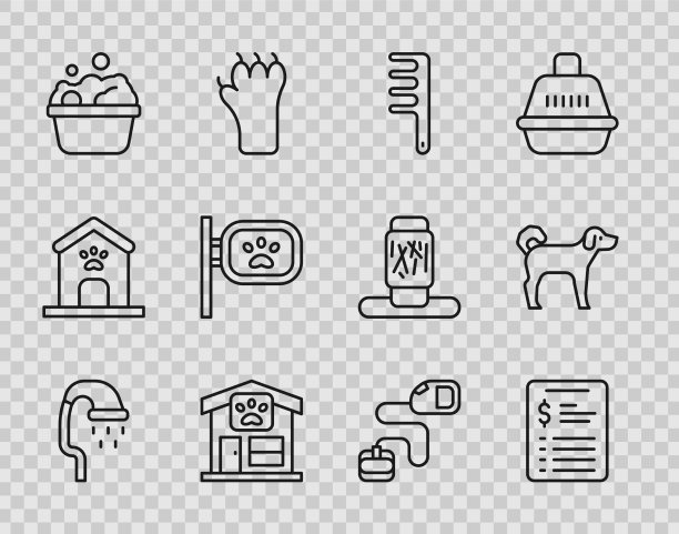 设定宠物淋浴美容沙龙价格清单图片下载