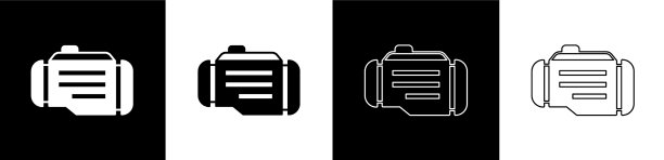 设置检查引擎图标隔离在黑色和白色图片下载