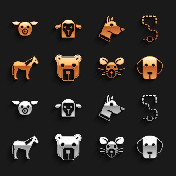 集熊头虫狗鼠马猪和图片下载