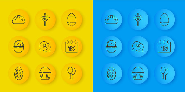 在复活节彩蛋篮子里放上彩蛋图片下载