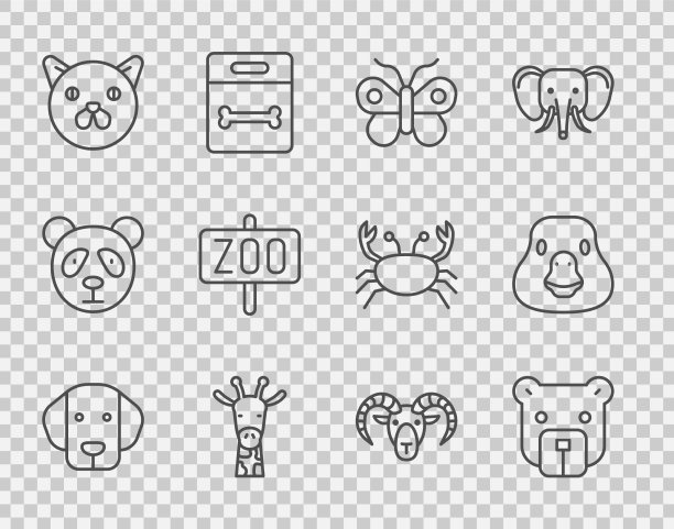 设置线狗熊头蝴蝶长颈鹿猫图片下载