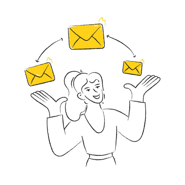 电子邮件营销矢量插图在一个扁平的风格图片下载
