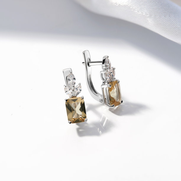 优雅的珠宝套装。镶有宝石的珠宝。首饰配件拼贴。产品静物概念。戒指、项链和耳环。图片下载