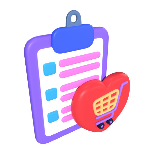 愿望清单3D插图图标图片下载