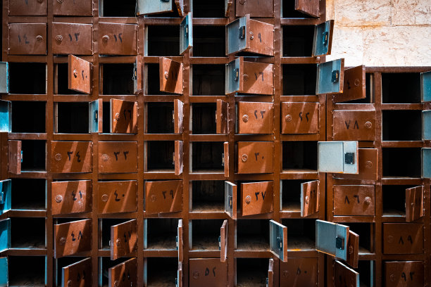 编号的保险箱，阿拉伯数字图片下载