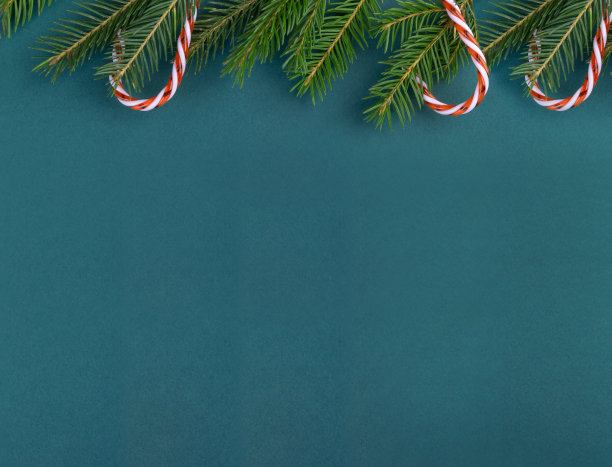 圣诞魔术上的蓝色背景与复制空间。图片下载