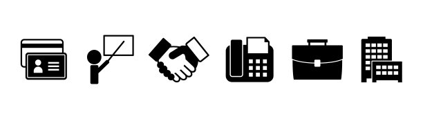 六个商业图标集图片下载