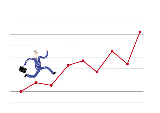 商人画了一张折线图图片下载