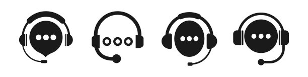 支持线或客户支持图标集。咨询顾问热线。即时聊天。Dispetch。客户服务。向量图片下载