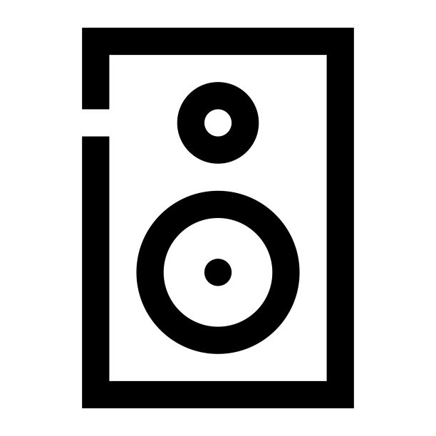 低音扬声器图标。互联网技术概念。直线样式图标图片下载