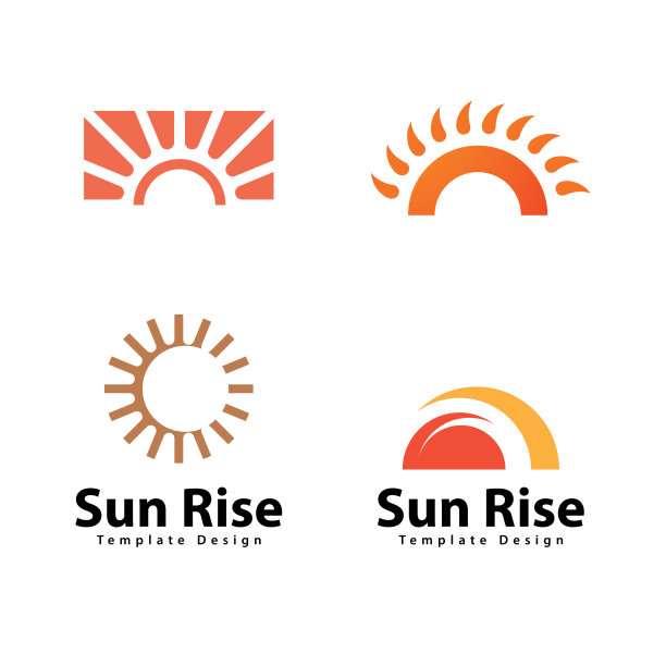 太阳标志矢量设计模板图片下载