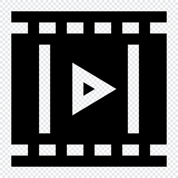 视频图标。互联网技术概念。直线样式图标图片下载