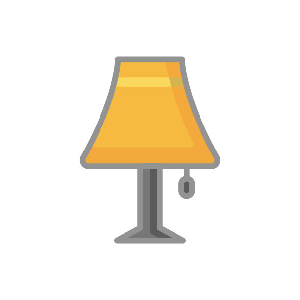 床头灯图标设计向量图片下载