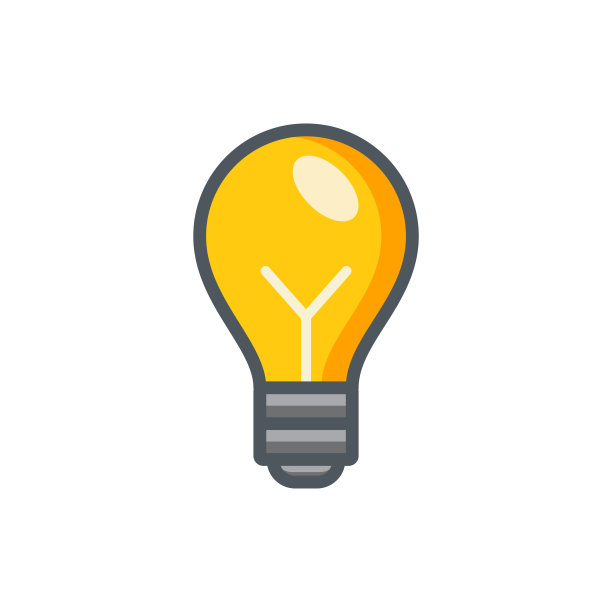 灯泡图标设计矢量模板图片下载