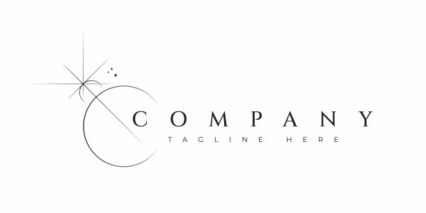 日食现象抽象线性地球，月亮和太阳作为标志符号全球公司的商业标志图片下载