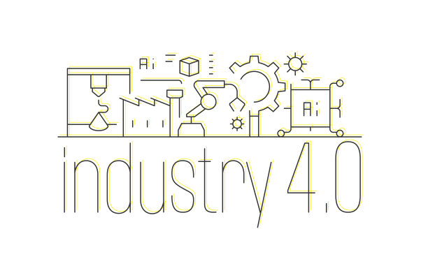 工业4.0线性图标设计图片下载